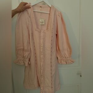 Free People Blush Pink Mini Dress